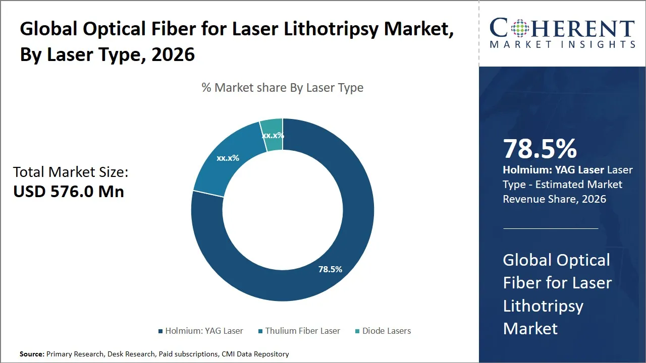 Optical Fiber for Laser Lithotripsy Market By Laser Type